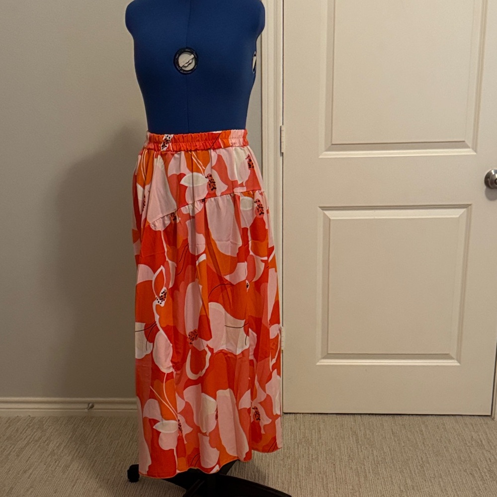 Floral Orange Women's Skirt